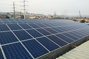 青岛崂山区中韩街道33.825KW屋顶光伏电站并网发电